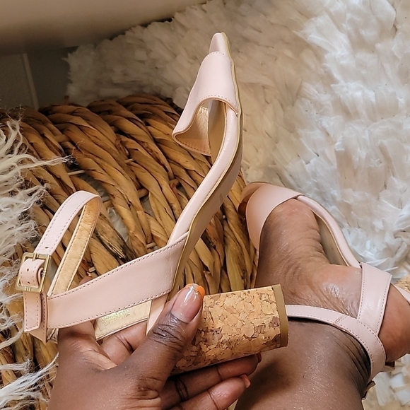 A/ anthropologie Pastel Powder pink sandals - Picture 2 of 10